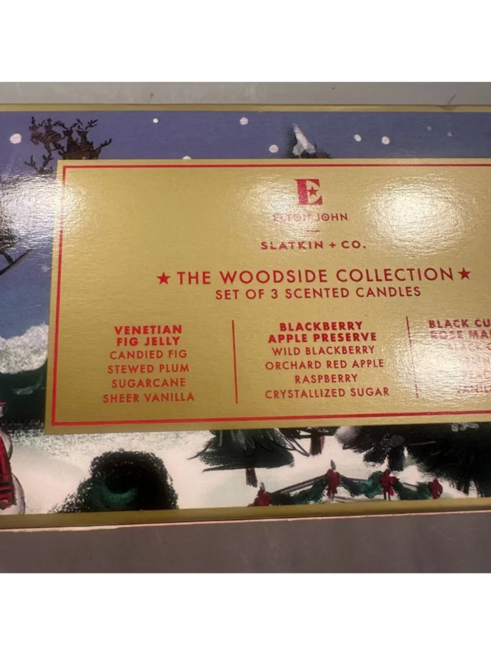 Elton John The Woodside Collection Set 3 Scented Candles Slatkin Essential Oils